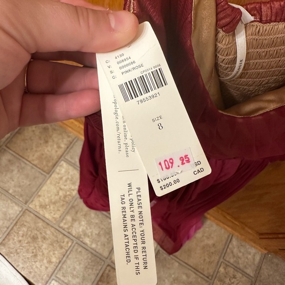 NWT Anthropologie Structured Tulle Dress Pink/Rose - Picture 8 of 10